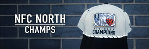 Click to shop Bears NFC North Division Champions apparel, including this Chicago Bears New Era 2025 NFC North Division Champs Locker Room Adjustable Cap.