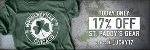 Today Only! Enjoy 17% off St. Patrick's Day Merchandise. Use code: LUCKY17