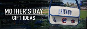 Mother's Day gift ideas, for Cubs fans, including purses, bags, hats, and apparel.