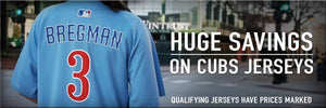 Enjoy $50 off adult Cubs jerseys, and $30 off youth Cubs jerseys. No code needed. Exclusions apply. Valid through 10/19/26 at 10am CT.