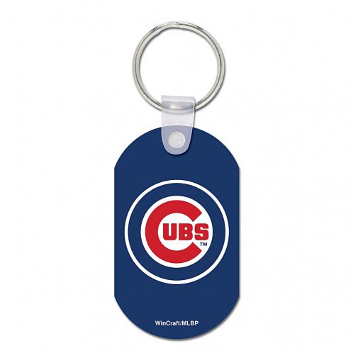 Chicago Cubs Metal Bullseye Logo Keychain
