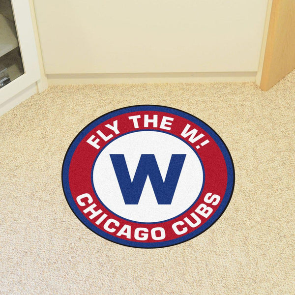 Chicago Cubs Fly The W Round 27" Floor Mat