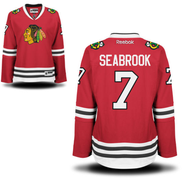 Chicago Blackhawks Brent Seabrook Ladies Red Premier Jersey w/ Authentic Lettering