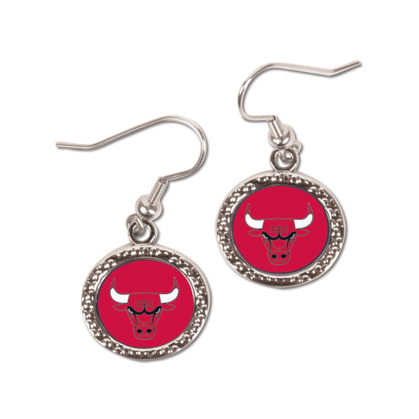 Chicago Bulls Round Logo Earrings