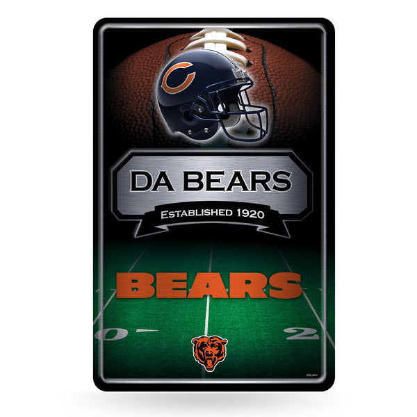 Chicago Bears Metal Embossed 11X17 Wall Sign