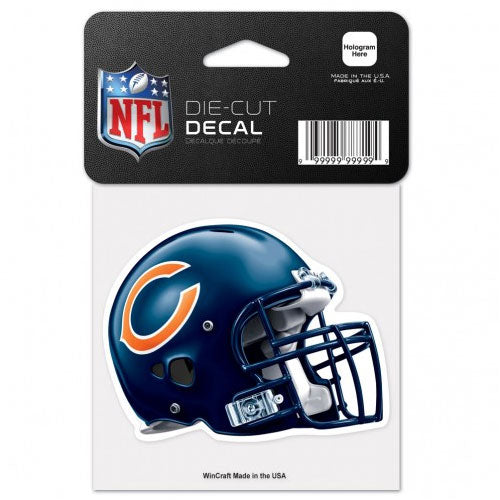 Chicago Bears Helmet Logo 4" x 4" Die-Cut Decal