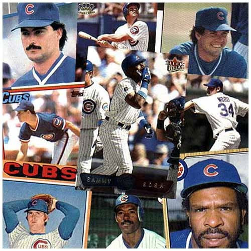 Chicago Cubs 25 Assorted Baseball Cards