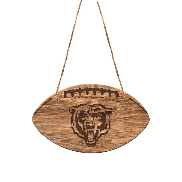Chicago Bears Logo Laser Engraved Wood Ornament
