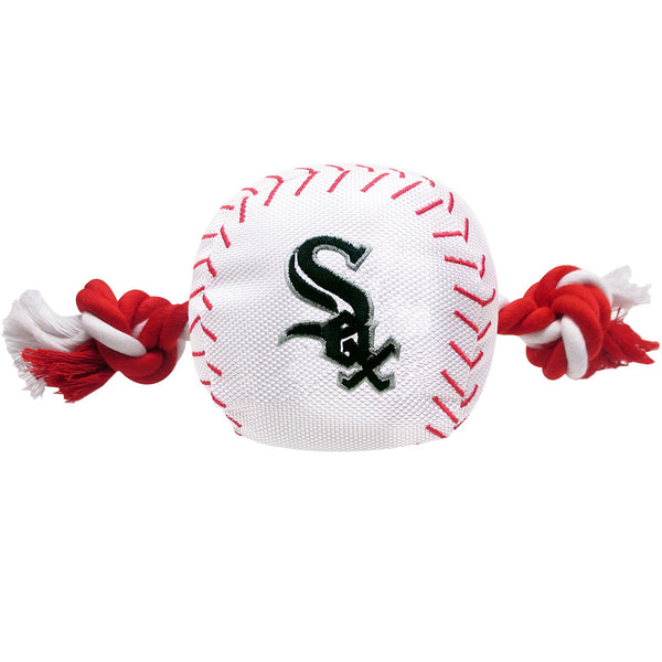 Chicago White Sox Nylon Ball With Rope Dog Toy