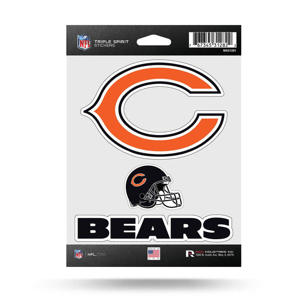 Chicago Bears Triple Spirit Stickers