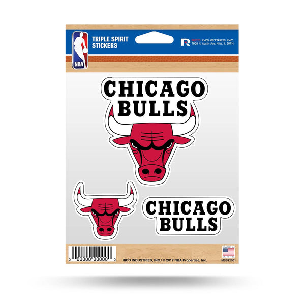 Chicago Bulls Triple Spirit Stickers