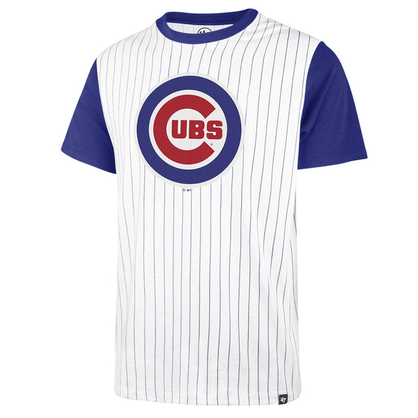 Chicago Cubs Pinstriped Bullseye Logo Tee