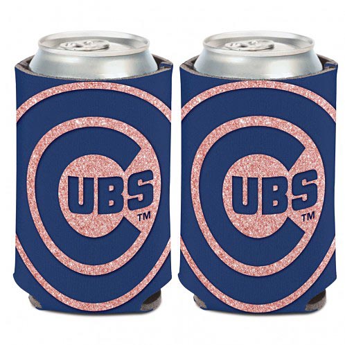 Chicago Cubs Rose Gold Logo Can Cooler