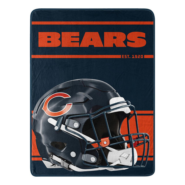 Chicago Bears Run Raschel Throw Blanket