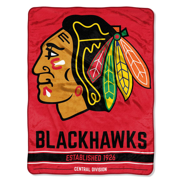 Chicago Blackhawks Breakaway Raschel Throw Blanket