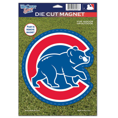 Chicago Cubs Walking Bear Logo Die Cut Magnet