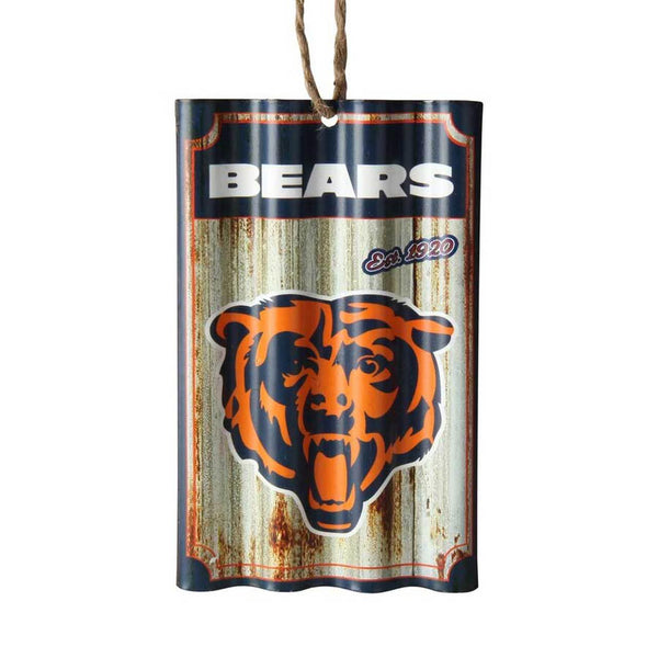 Chicago Bears Metal Corrugated Ornament