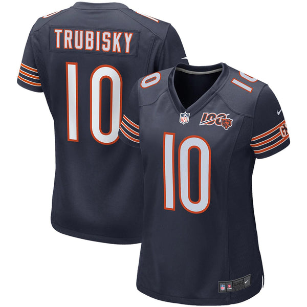 Chicago Bears Mitch Trubisky Ladies 100 Yr Game Team Jersey