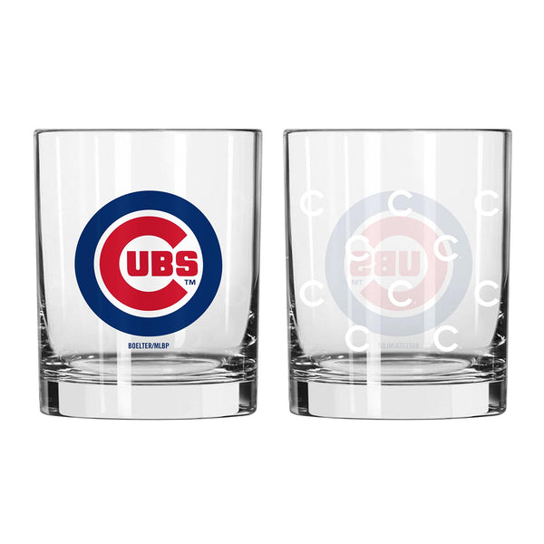 Chicago Cubs 14oz Printed Rocks Glass