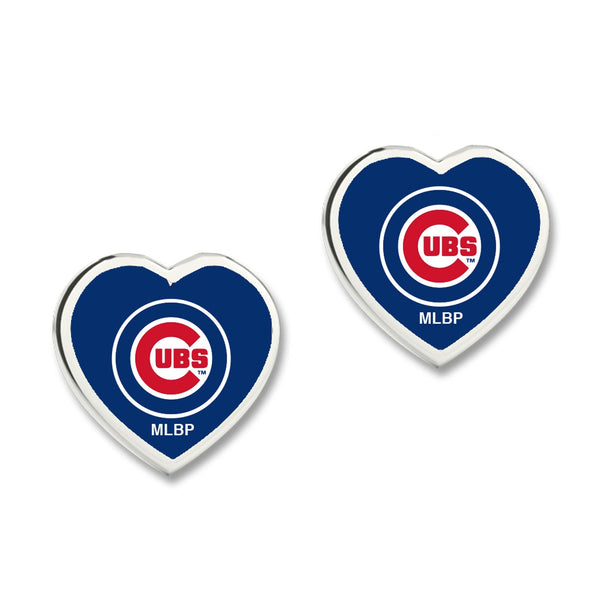 Chicago Cubs 3D Heart Earrings