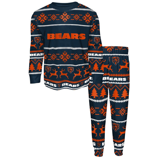 Chicago Bears Youth Wordmark Crew Pajamas
