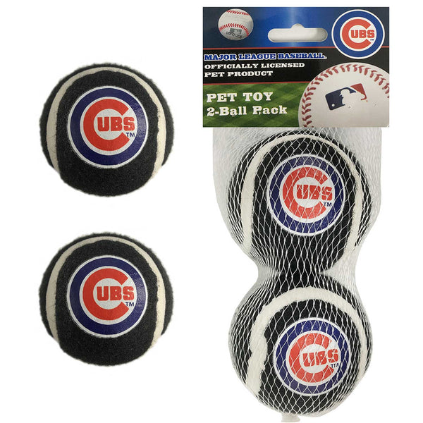 Chicago Cubs Tennis Ball 2pk Dog Toy