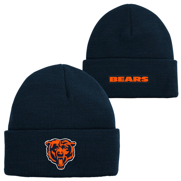 Chicago Bears Youth Bear Head Basic Knit Hat