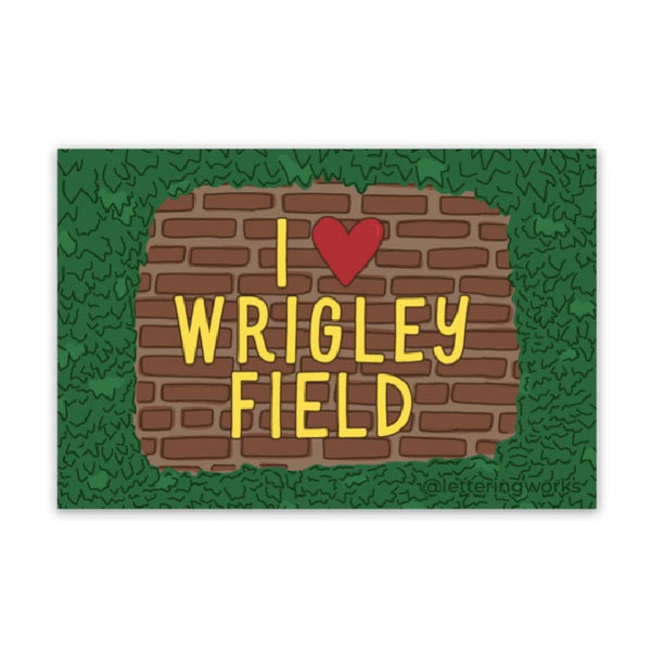 Chicago Cubs I Love Wrigley Sticker