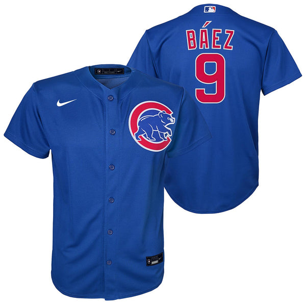 Chicago Cubs Javier Baez Youth Nike Alternate Twill Player Finished Replica Jersey