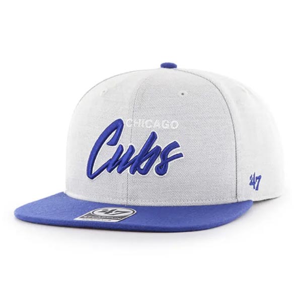 Chicago Cubs Street Script Captain Adjustable Hat