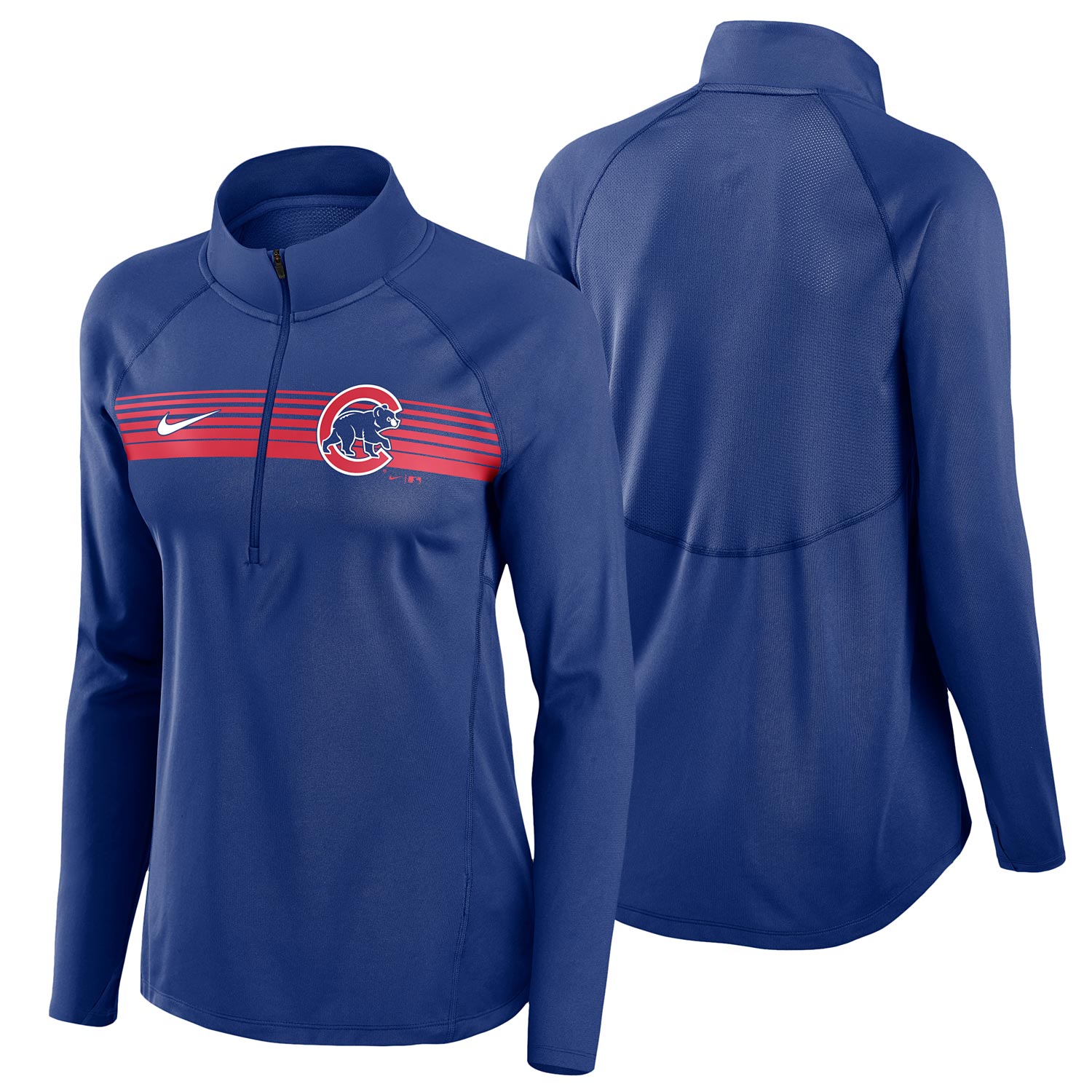 Chicago Cubs Ladies Nike Seam to Seam Element Half Zip Sweatshirt Large
