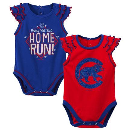 Chicago Cubs Newborn Home Run Creeper Set