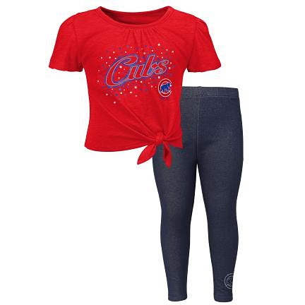 Outerstuff Chicago Cubs Toddler Heart in The Game Shirt and Legging Set 2T