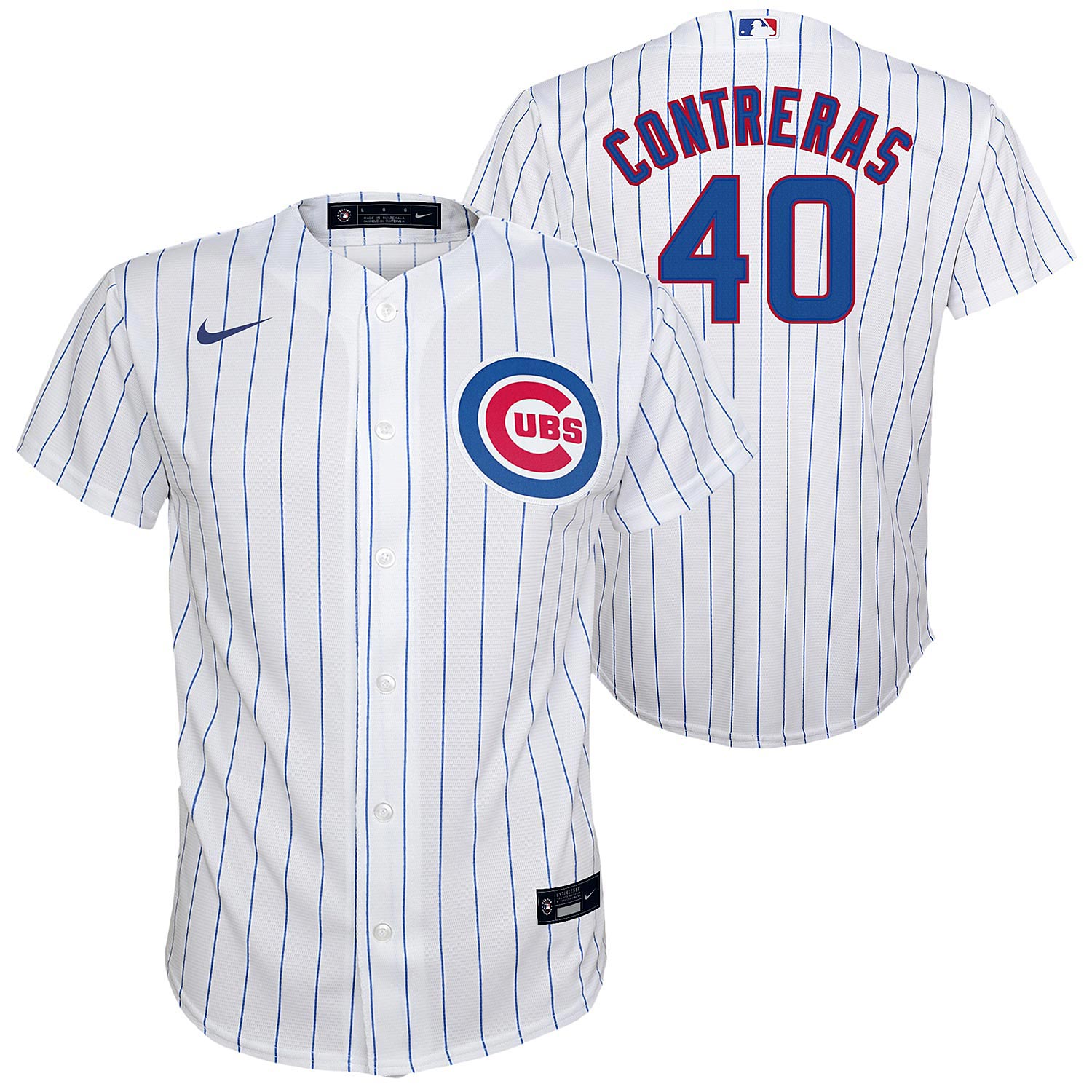 Chicago Cubs Willson Contreras Youth Nike Home Twill Player Finished  Replica Jersey With Authentic Lettering