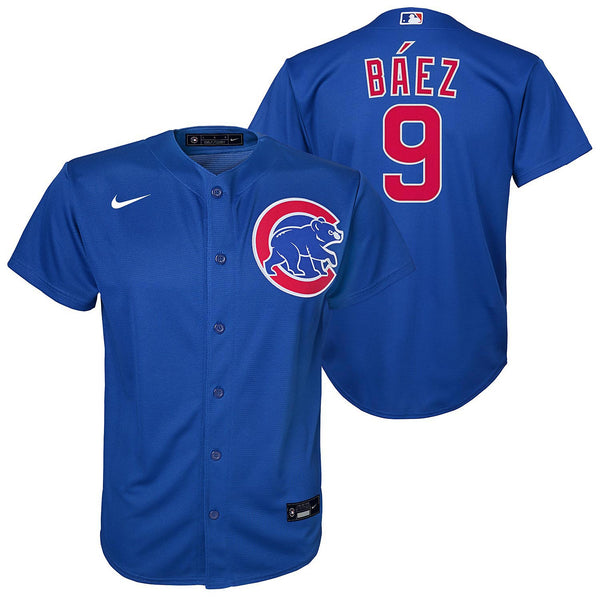 Chicago Cubs Javier Baez Youth Nike Alternate Twill Player Finished Replica Jersey With Authentic Lettering