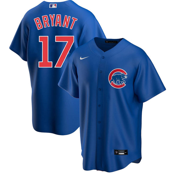 Chicago Cubs Nike Kris Bryant Alt Replica Jersey With Authentic Lettering