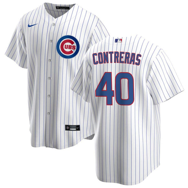 Chicago Cubs Willson Contreras Nike Home Replica Jersey with Authentic Lettering X-Large