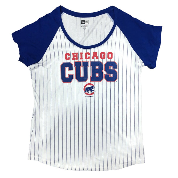 Chicago Cubs Ladies Pinstripe Scoop T-Shirt
