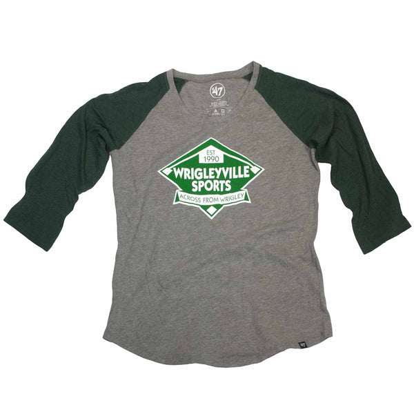 Wrigleyville Sports Women's Raglan 3/4 Sleeve T-Shirt