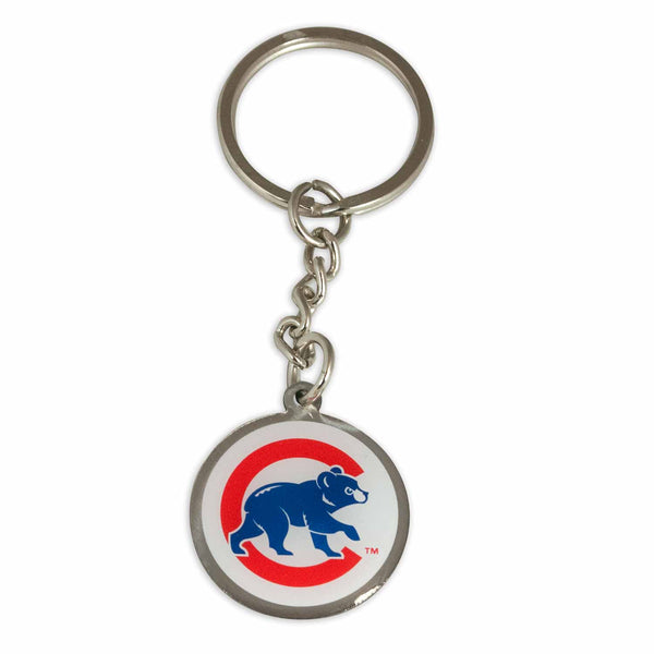 Chicago Cubs Walking Bear Metal Keychain