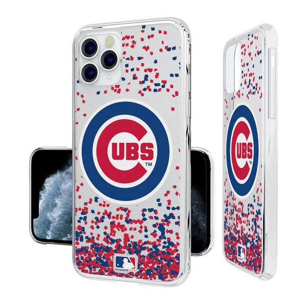 Chicago Cubs Clear Confetti iPhone 11 Case