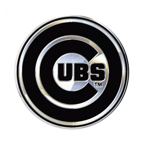 Chicago Cubs Chrome Free Form Auto Emblem