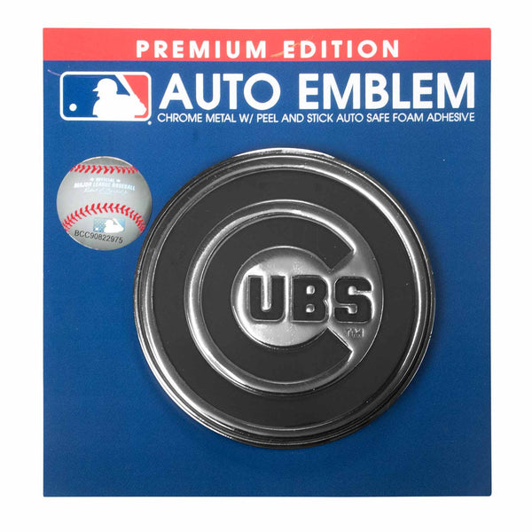 Chicago Cubs Chrome Free Form Auto Emblem