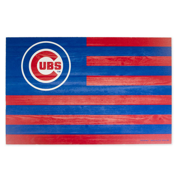 Chicago Cubs Americana 11" X 17" Wood Sign
