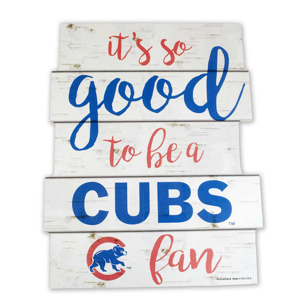 Chicago Cubs Birch Wood Sign