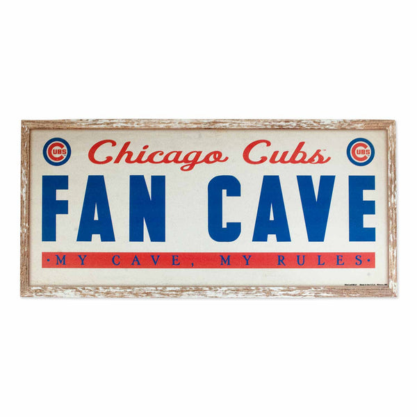 Chicago Cubs Fan Cave Wood Sign