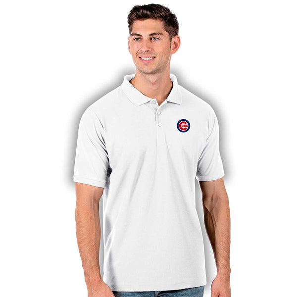 Chicago Cubs White Legacy Pique Polo Shirt