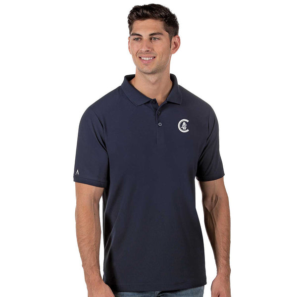 Chicago Cubs Navy Legacy Pique Polo Shirt