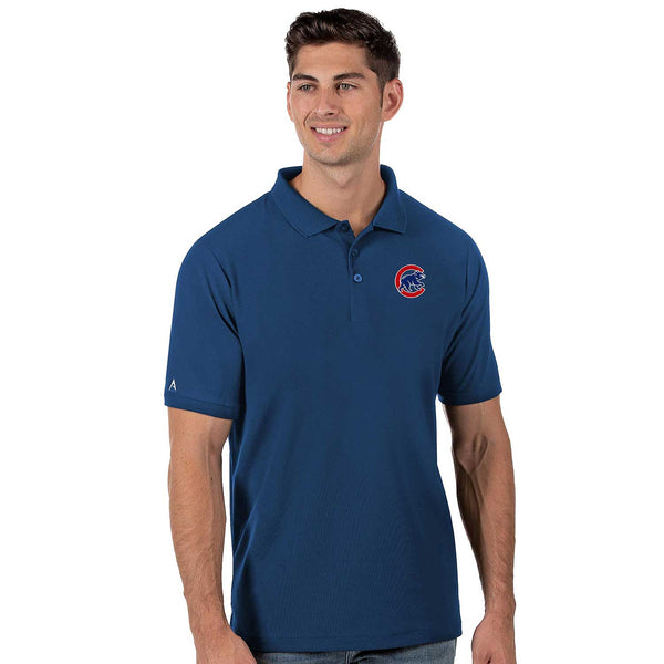 Antigua Chicago Cubs Royal Legacy Pique Polo Shirt Small