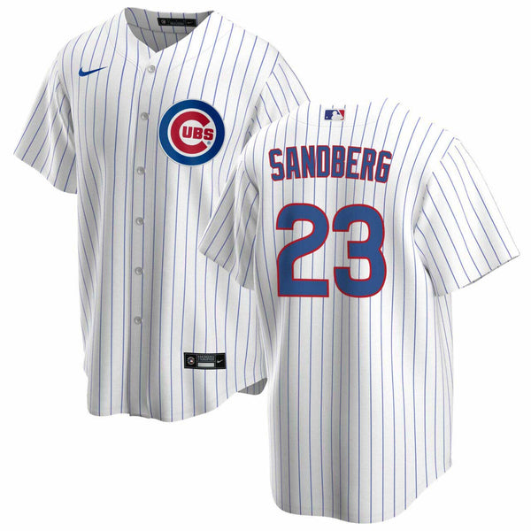 Chicago Cubs Ryne Sandberg Youth Nike Home Replica Jersey W/ Authentic Lettering